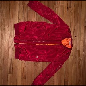 Red Bomber jacket
